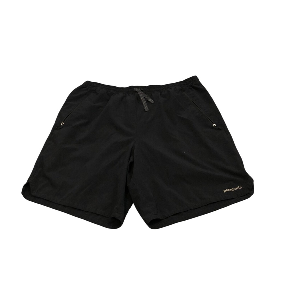 Patagonia Nine Trails Shorts Mens L Black Running Athletic 57601
